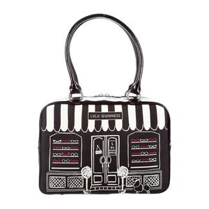 Vintage Lulu Guinness Jenny Large Eyeglass Shop Patent Leather Back & Trim